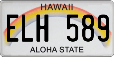 HI license plate ELH589