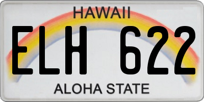 HI license plate ELH622