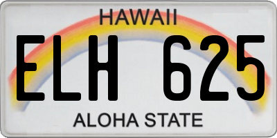 HI license plate ELH625