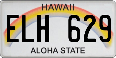 HI license plate ELH629