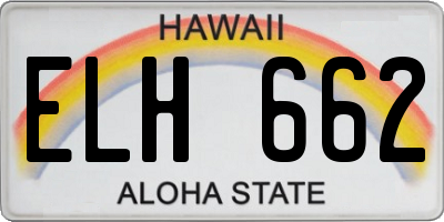 HI license plate ELH662