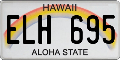 HI license plate ELH695