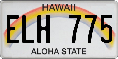 HI license plate ELH775