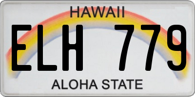 HI license plate ELH779