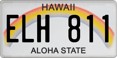 HI license plate ELH811