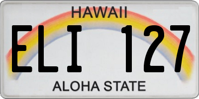 HI license plate ELI127