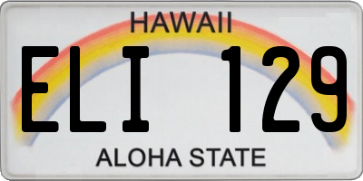 HI license plate ELI129