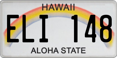 HI license plate ELI148