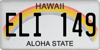 HI license plate ELI149