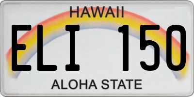 HI license plate ELI150