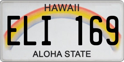 HI license plate ELI169