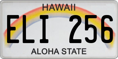 HI license plate ELI256