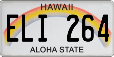 HI license plate ELI264
