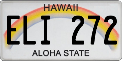 HI license plate ELI272