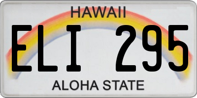 HI license plate ELI295