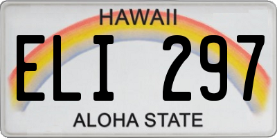 HI license plate ELI297