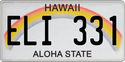 HI license plate ELI331