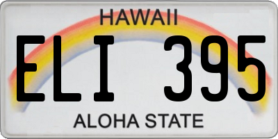 HI license plate ELI395