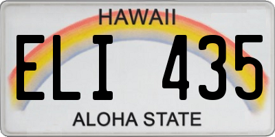 HI license plate ELI435