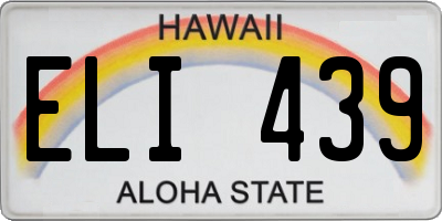 HI license plate ELI439