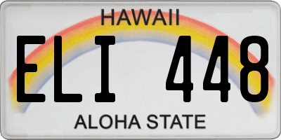 HI license plate ELI448