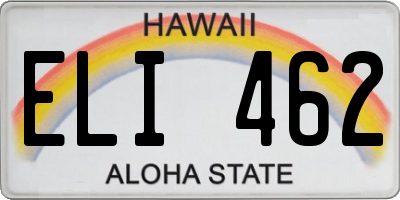 HI license plate ELI462