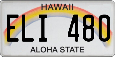 HI license plate ELI480