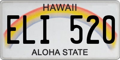HI license plate ELI520
