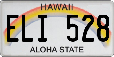 HI license plate ELI528