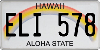 HI license plate ELI578