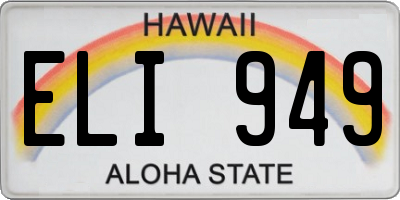 HI license plate ELI949