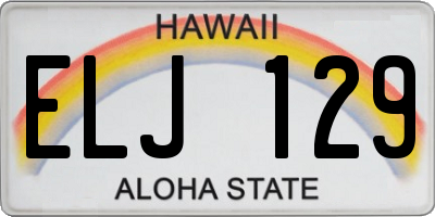 HI license plate ELJ129