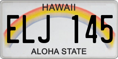 HI license plate ELJ145