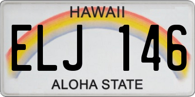 HI license plate ELJ146