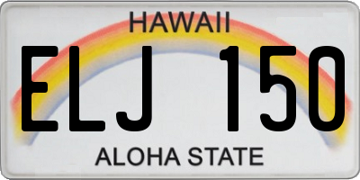 HI license plate ELJ150