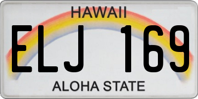 HI license plate ELJ169