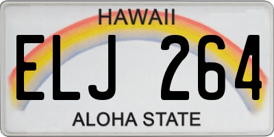 HI license plate ELJ264