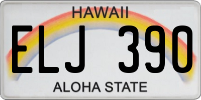 HI license plate ELJ390