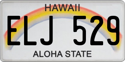 HI license plate ELJ529