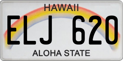 HI license plate ELJ620