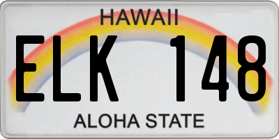 HI license plate ELK148