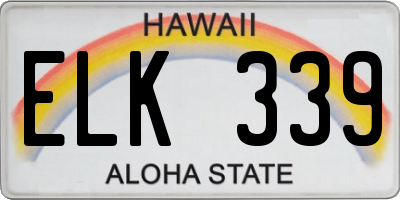 HI license plate ELK339
