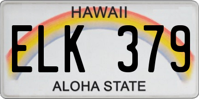 HI license plate ELK379