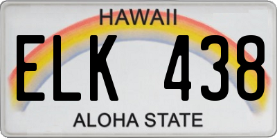 HI license plate ELK438