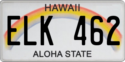 HI license plate ELK462