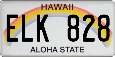 HI license plate ELK828