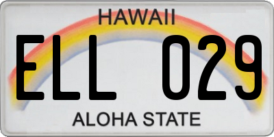 HI license plate ELL029