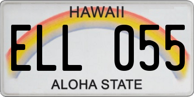 HI license plate ELL055