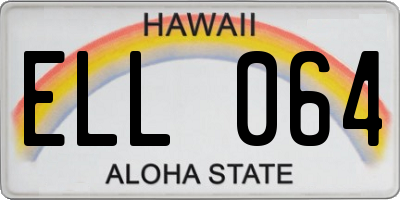 HI license plate ELL064