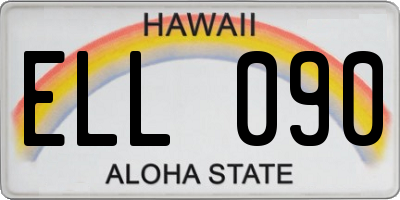 HI license plate ELL090